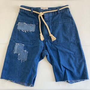 Riley 1880 Patchwork Cut-off Shorts